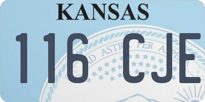 KS license plate 116CJE