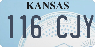 KS license plate 116CJY