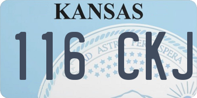 KS license plate 116CKJ