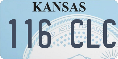 KS license plate 116CLC