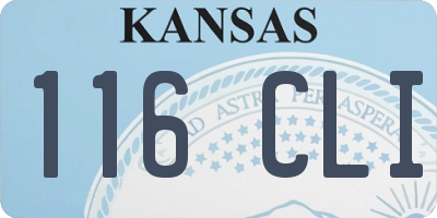 KS license plate 116CLI