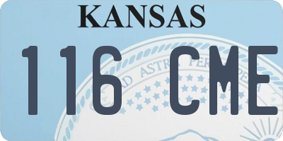 KS license plate 116CME