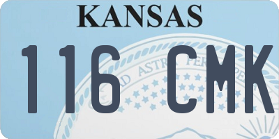 KS license plate 116CMK
