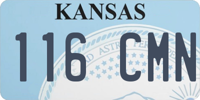 KS license plate 116CMN