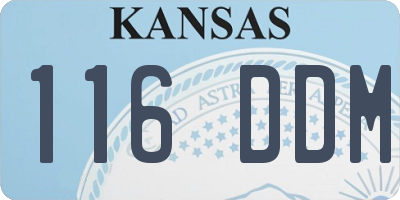 KS license plate 116DDM