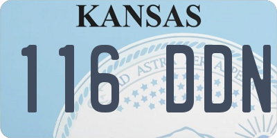 KS license plate 116DDN