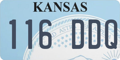 KS license plate 116DDQ