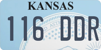 KS license plate 116DDR
