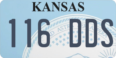 KS license plate 116DDS
