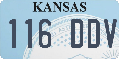KS license plate 116DDV