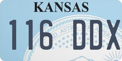 KS license plate 116DDX