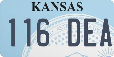 KS license plate 116DEA