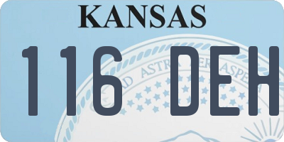 KS license plate 116DEH