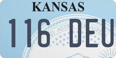 KS license plate 116DEU