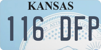 KS license plate 116DFP