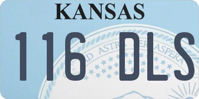 KS license plate 116DLS
