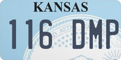 KS license plate 116DMP