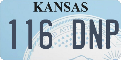 KS license plate 116DNP