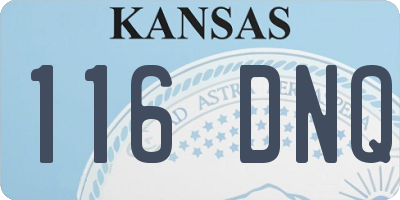 KS license plate 116DNQ