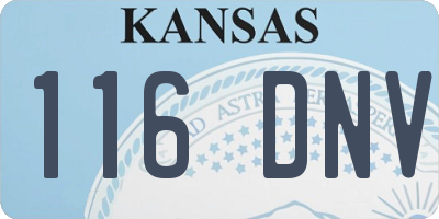 KS license plate 116DNV