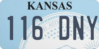 KS license plate 116DNY