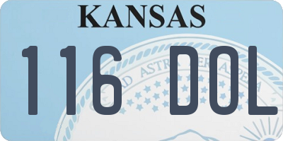 KS license plate 116DOL