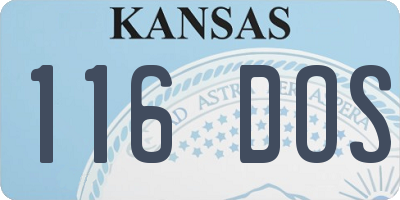 KS license plate 116DOS
