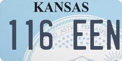 KS license plate 116EEN