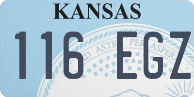 KS license plate 116EGZ