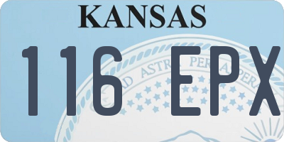 KS license plate 116EPX
