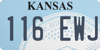 KS license plate 116EWJ