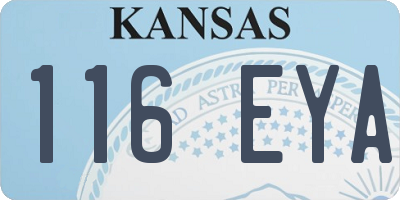 KS license plate 116EYA