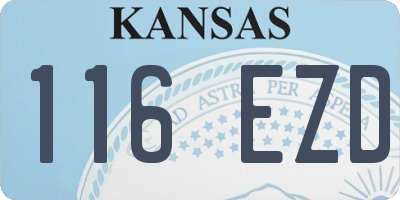 KS license plate 116EZD