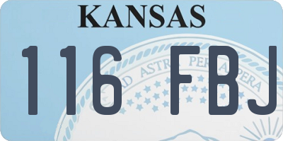 KS license plate 116FBJ