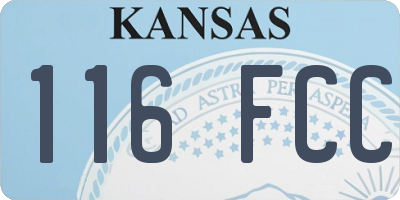 KS license plate 116FCC