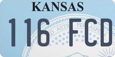 KS license plate 116FCD