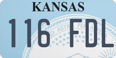 KS license plate 116FDL