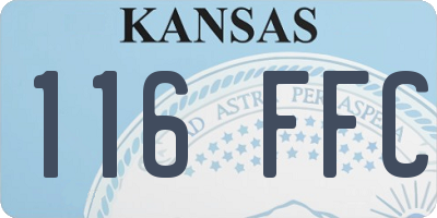 KS license plate 116FFC