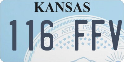 KS license plate 116FFV