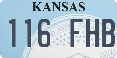 KS license plate 116FHB