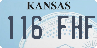 KS license plate 116FHF