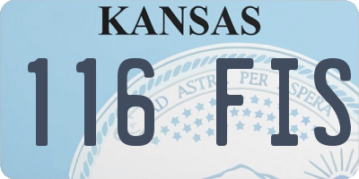 KS license plate 116FIS