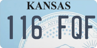KS license plate 116FQF