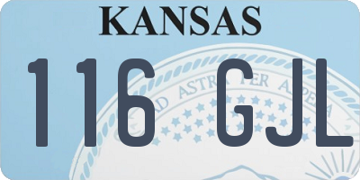 KS license plate 116GJL