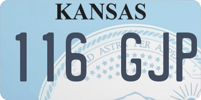 KS license plate 116GJP