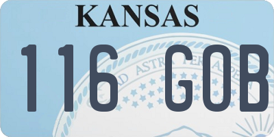 KS license plate 116GOB
