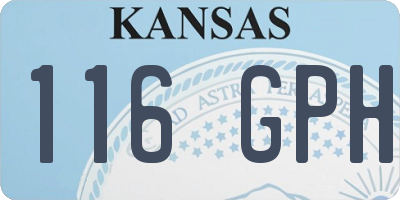 KS license plate 116GPH