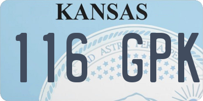 KS license plate 116GPK