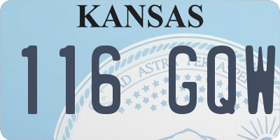 KS license plate 116GQW