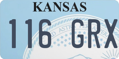 KS license plate 116GRX